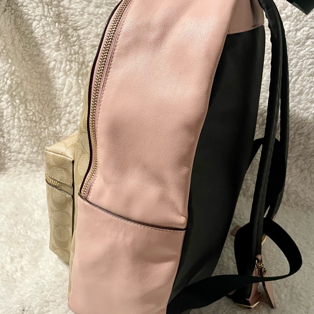 Coach Charlie Backpack Beige and Pink - Picture 3 of 10